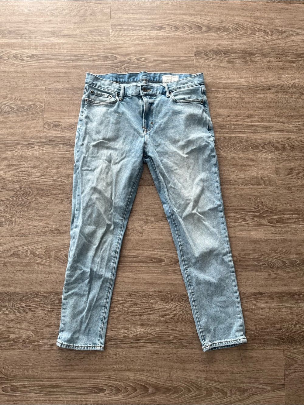 Banana Republic Standard Slim Fit Jeans Mens 34x30 Light Wash Stretch Denim